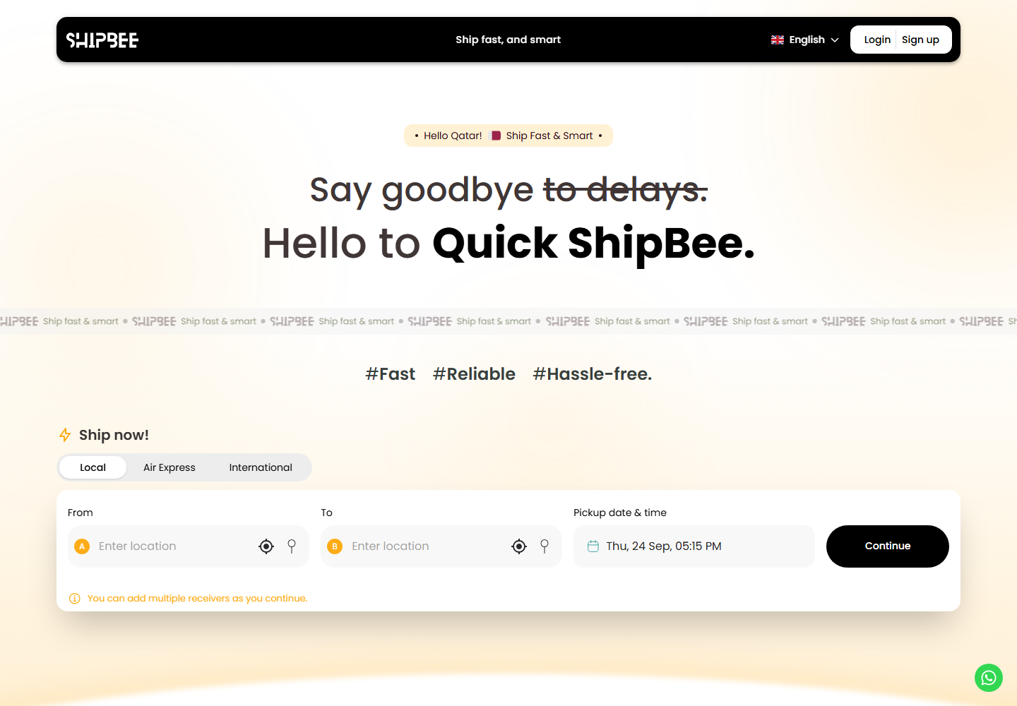 ShipBee shipping company website project by Irtaza Dev