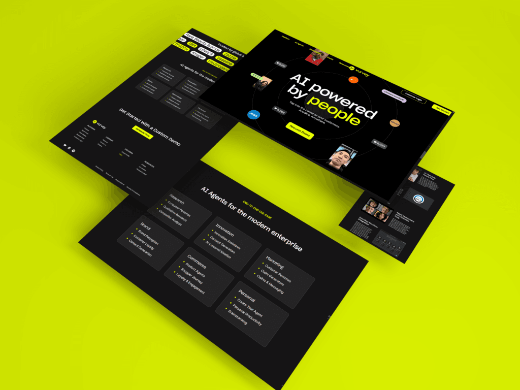 Vurvey – Advanced Video Insights Platform for Market Research 2 Isometric Web Pages Mockup 1