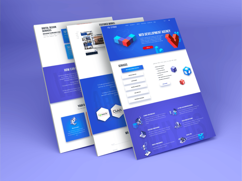 Perspective Web Design Mockup