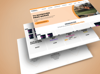 Evotion PRO – Premium Muscle Growth Nutrition Store 1 Web Screens Perspective PSD Mockup